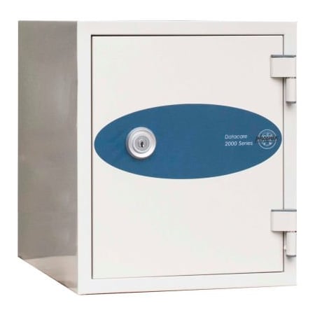 Phoenix Safe International Phoenix Safe Datacare 1-Hour Key Lock Fire & Water Resistant Media Safe 0.26 cu ft, Off-White, Steel 2001